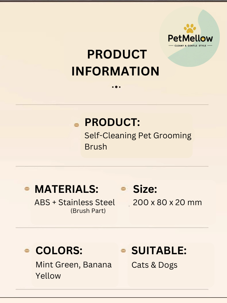 Self-Cleaning Pet Grooming Brush – One-Click Hair Removal (V1 & V2)