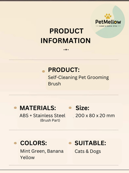 Self-Cleaning Pet Grooming Brush – One-Click Hair Removal (V1 & V2)